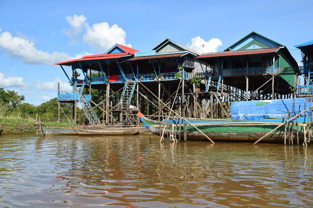 Pfahlhäuser in Kampong Phluk