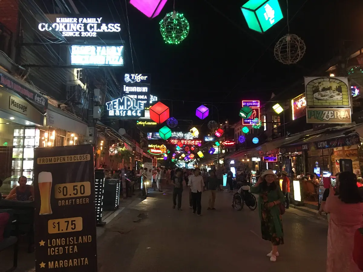Die Pub Street in Siem Reap