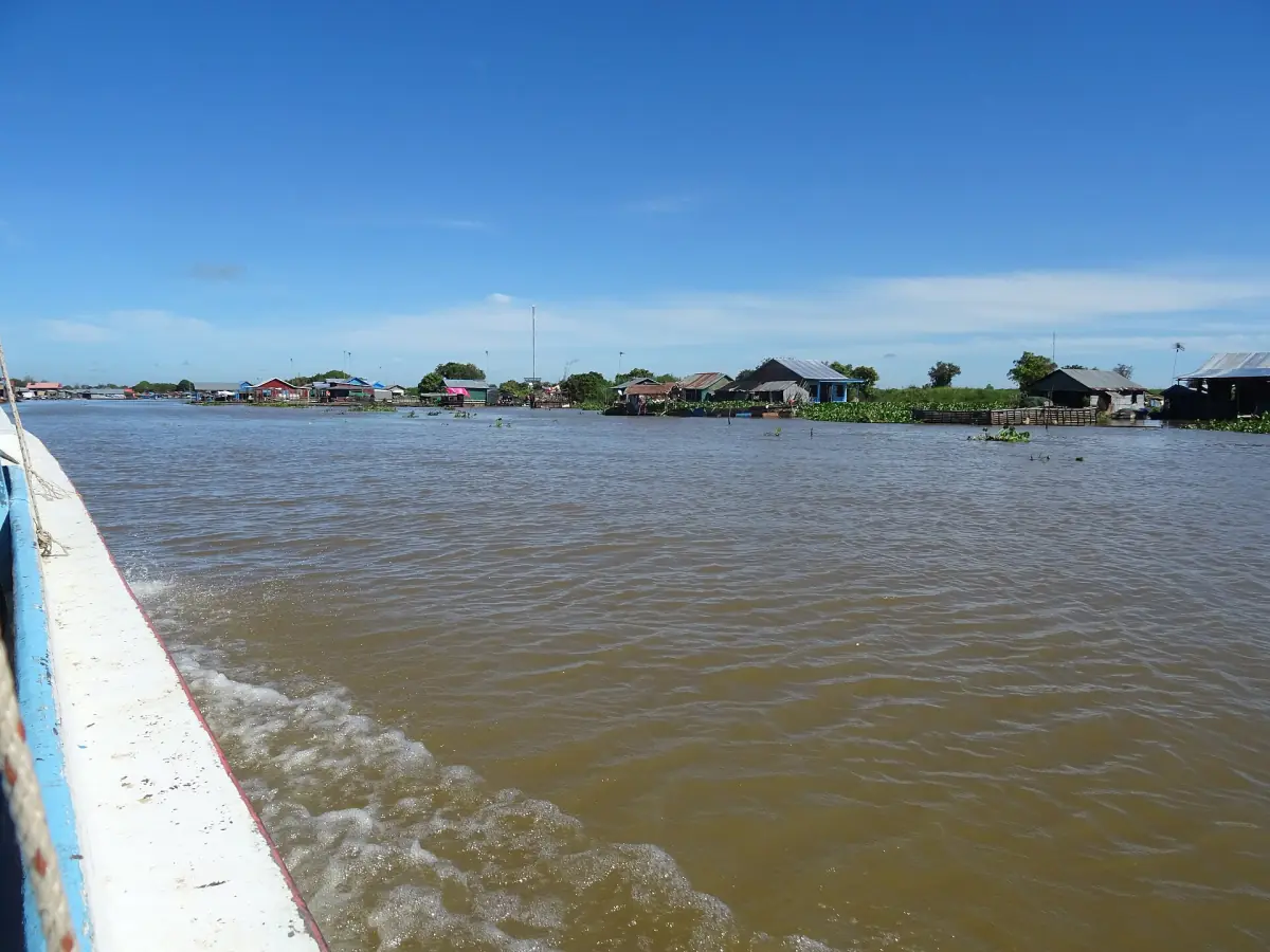 Un pueblo flotante en Tonle Sap